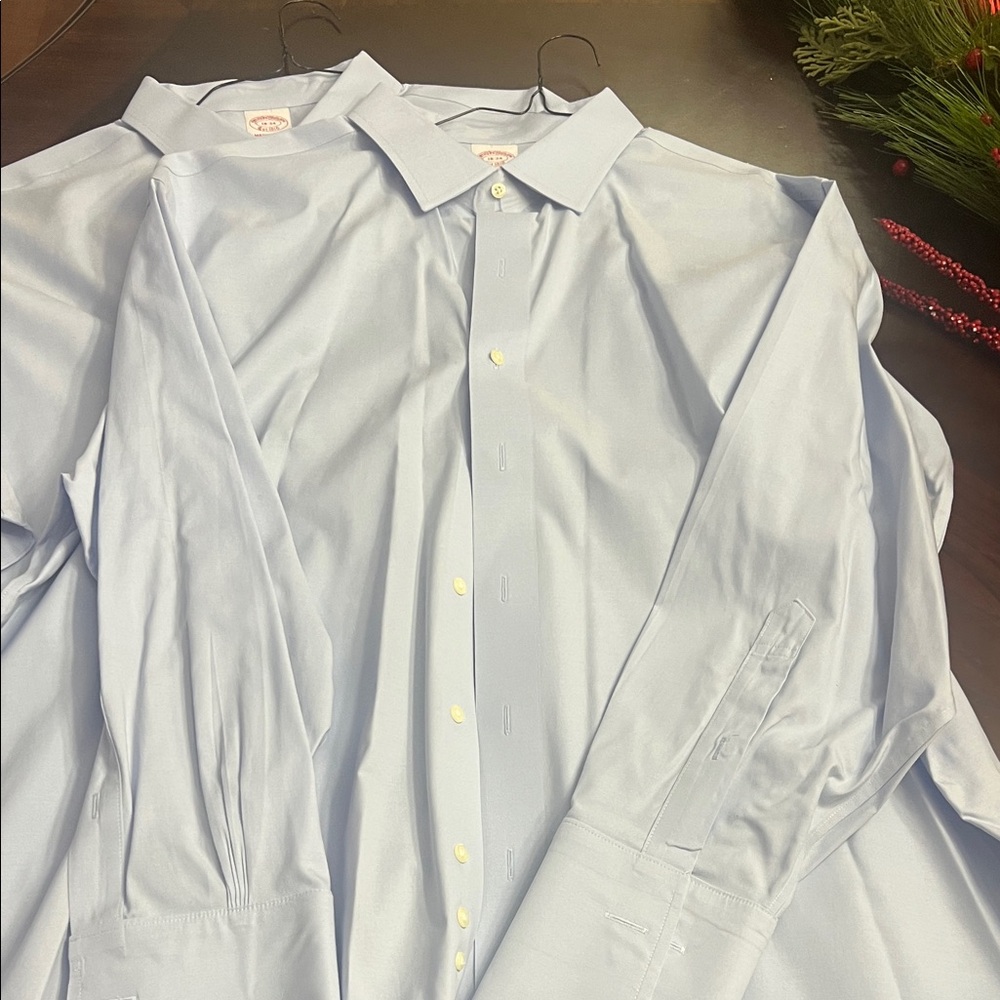 Brooks Brothers Sky Blue Men's Dress Shirt. French Cuff